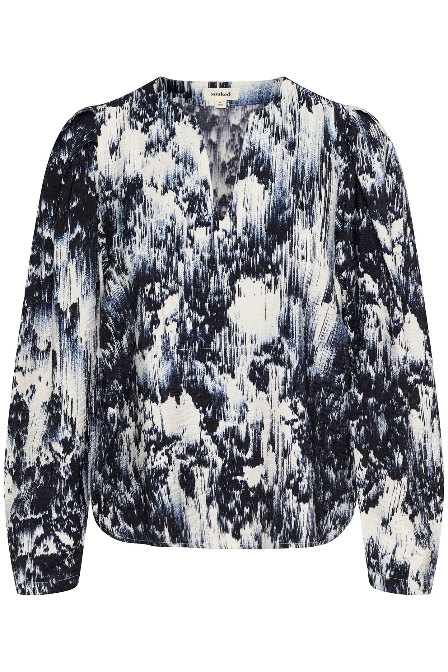 Jazzlyn Blouse - Dark Navy Landscape Print