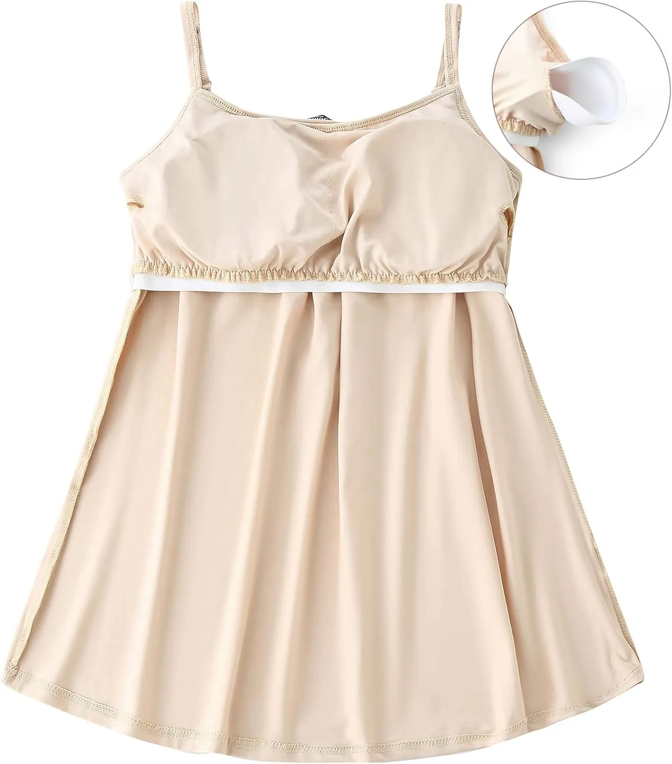 jonivey Women Casual Camisole with Removable Shelf Bra Spaghetti Straps Flowy Lounge Padded Cami Tank Top
