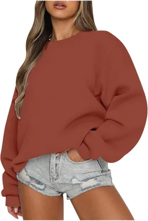 jovati Sweatshirts Hoodies for Women Sweaters Fall Clothes Oversized Pullover Tops Loose Comfy Fashion Outfits Winter 2024 2024 clean girl aesthetic clothes over sized sweatshirt