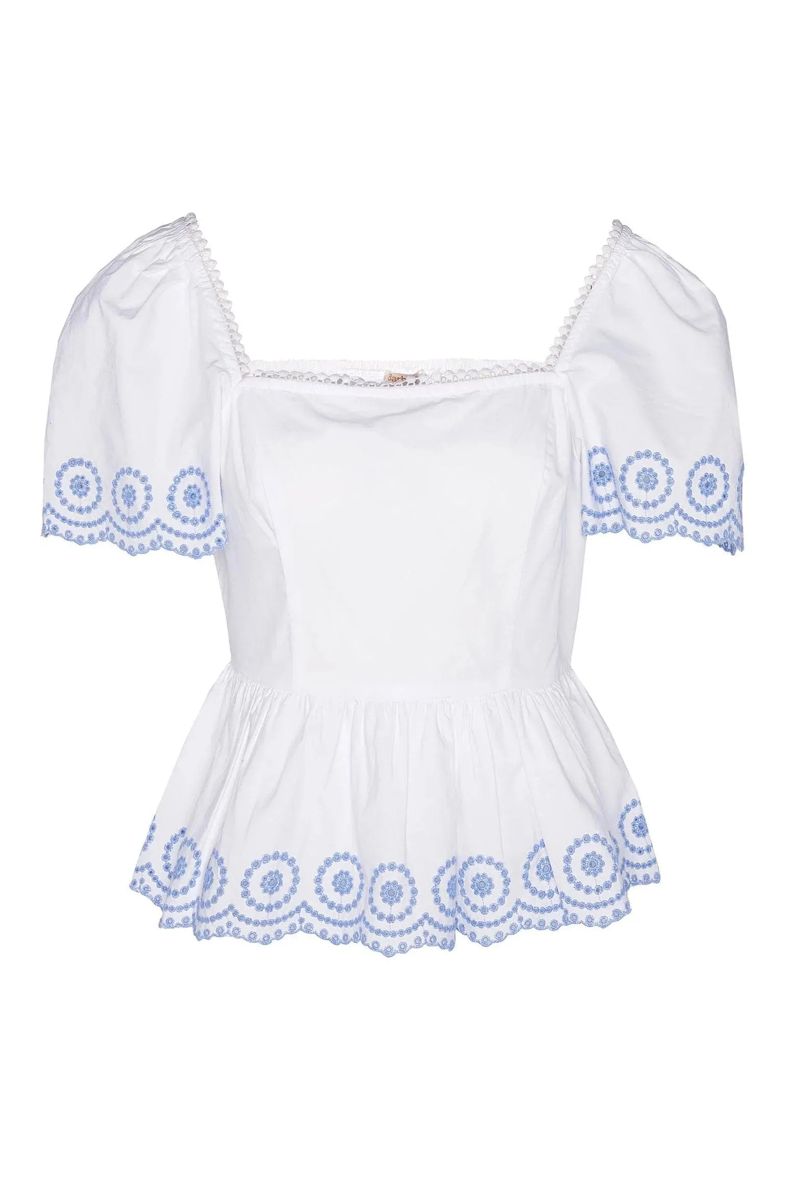 Joy Peplum Blouse - Classic White