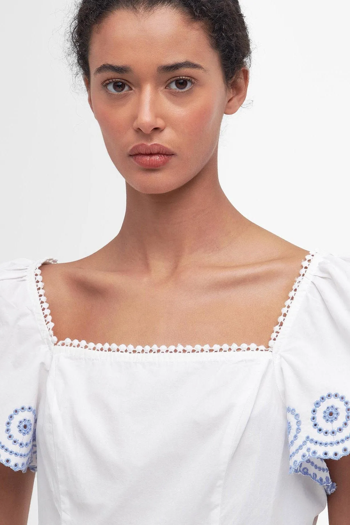 Joy Peplum Blouse - Classic White