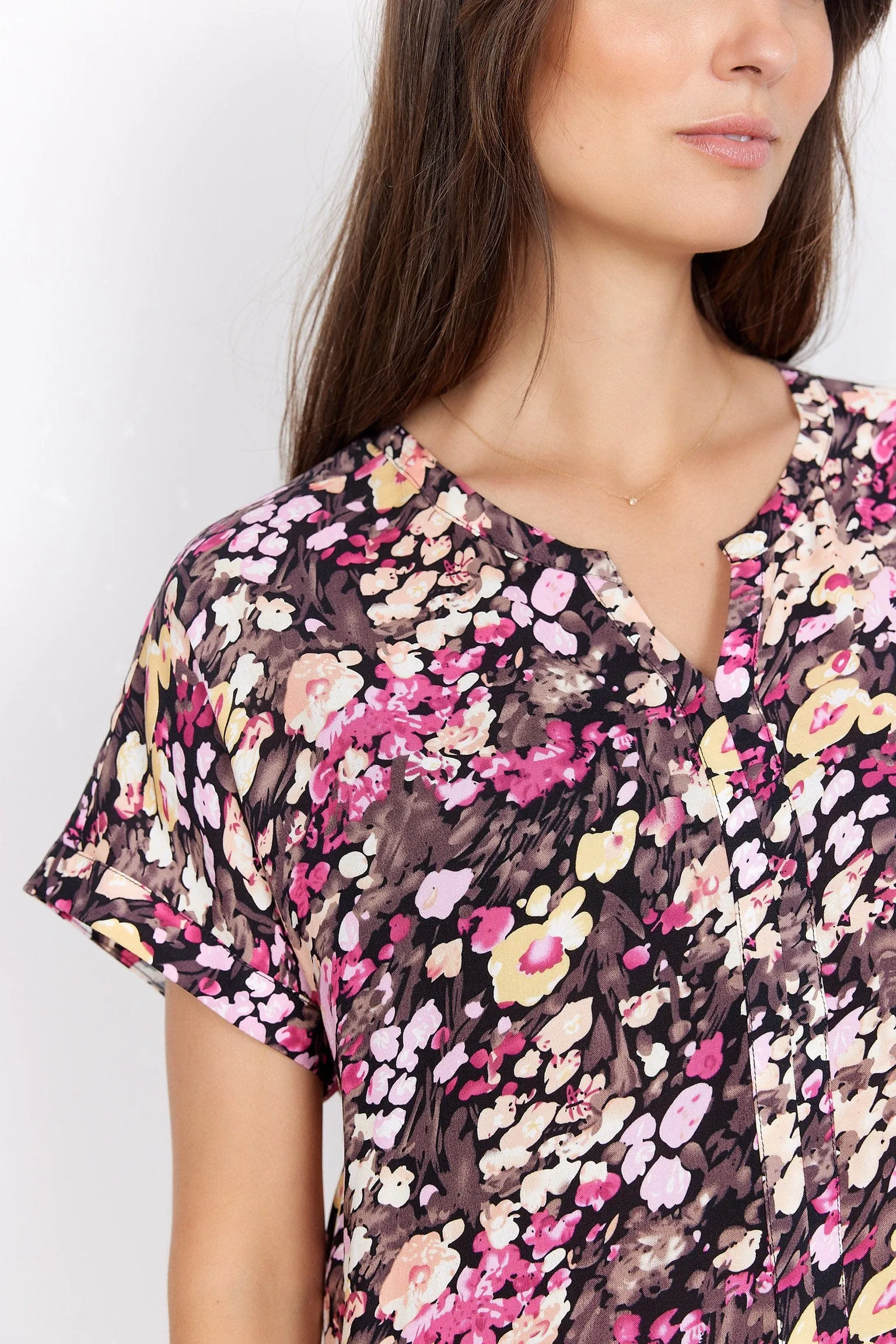 Karelia Blouse - Fuchsia Rose Combi