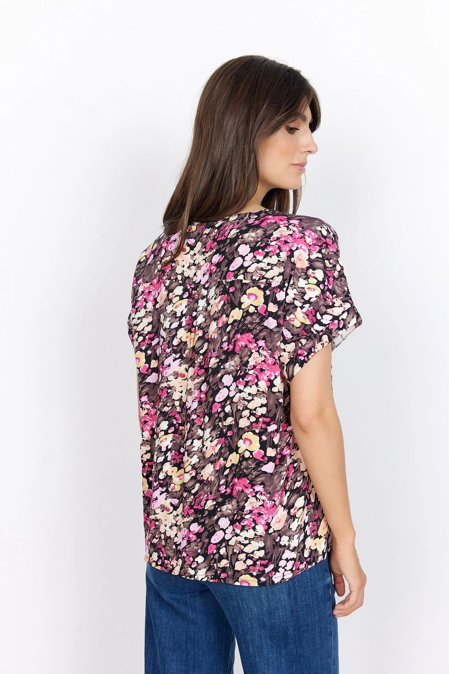 Karelia Blouse - Fuchsia Rose Combi
