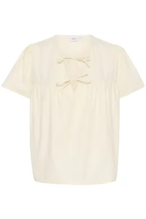 Kitty Tie Detail Blouse - Winter White