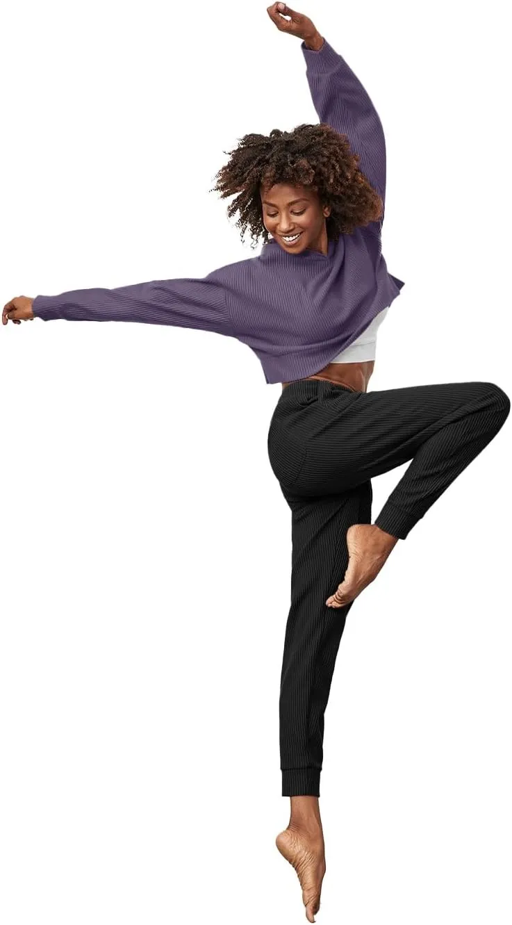 LASLULU Womens Loose Long Sleeve Active Crop Tops Athletic Workout Gym Hoodies Sweatshirt Pullover Tops
