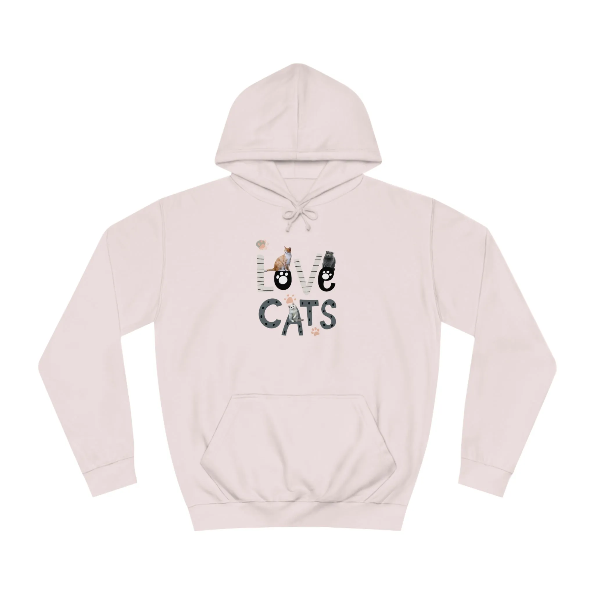 LOVE CATS POD Unisex College Hoodie