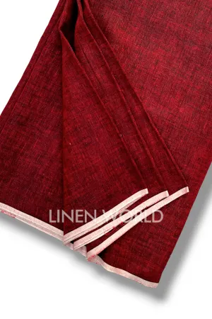 Maroon Linen Fabric (60 Lea)