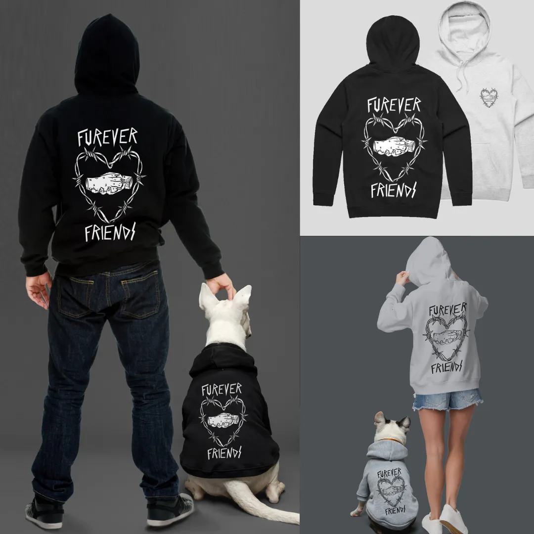 Matching Dog and Human Hoodie Set - Furever Friends⚡️