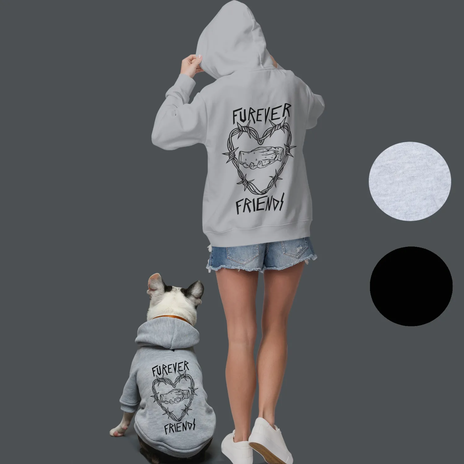 Matching Dog and Human Hoodie Set - Furever Friends⚡️