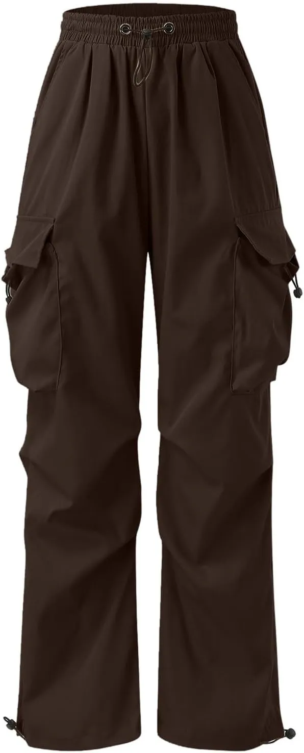 Men's Lightweight Jogging Pant Pockets Cargo Work Joggers Loose Sports Casual Sweatpant Open Hem Pant