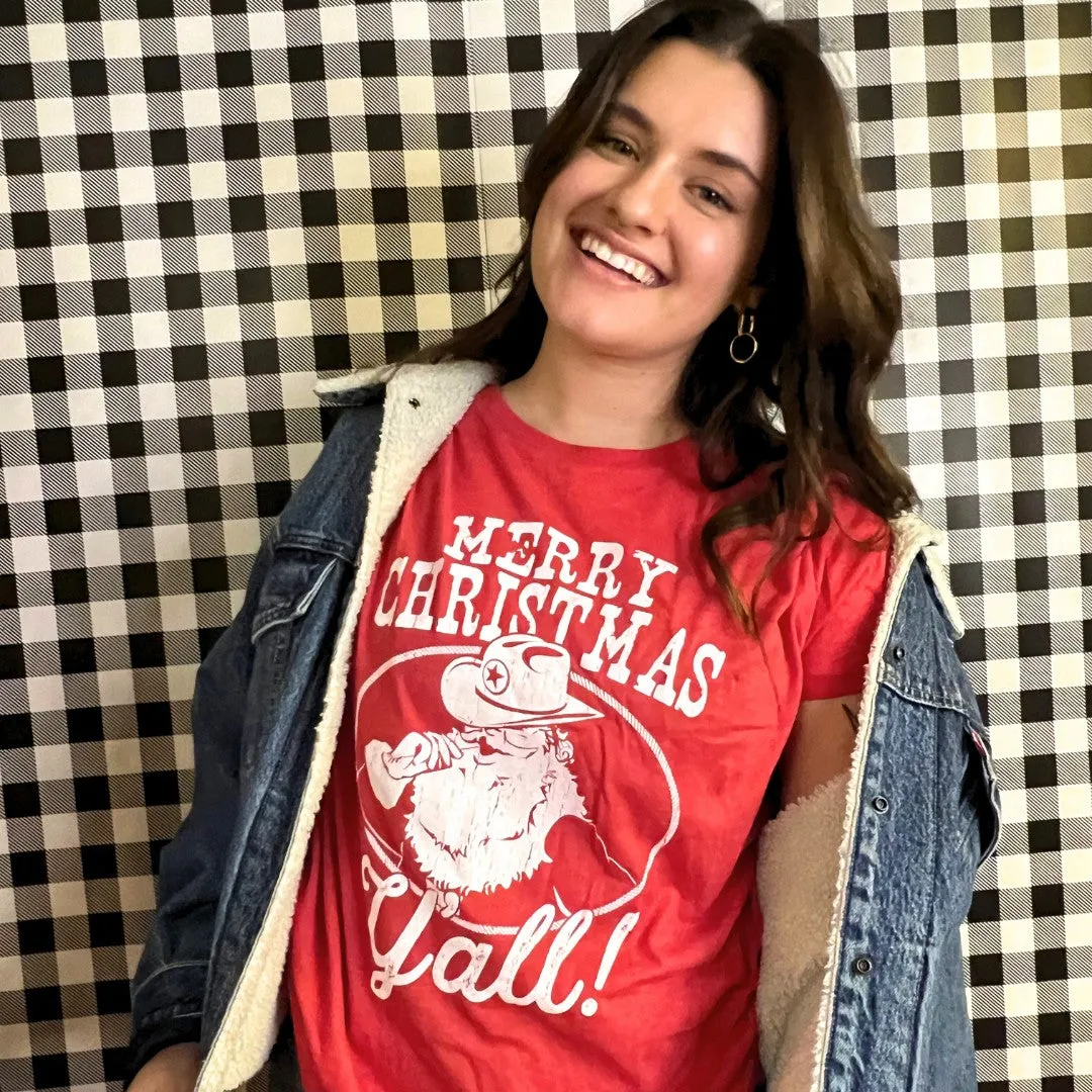 Merry Christmas Y'all Santa Men's T Shirt
