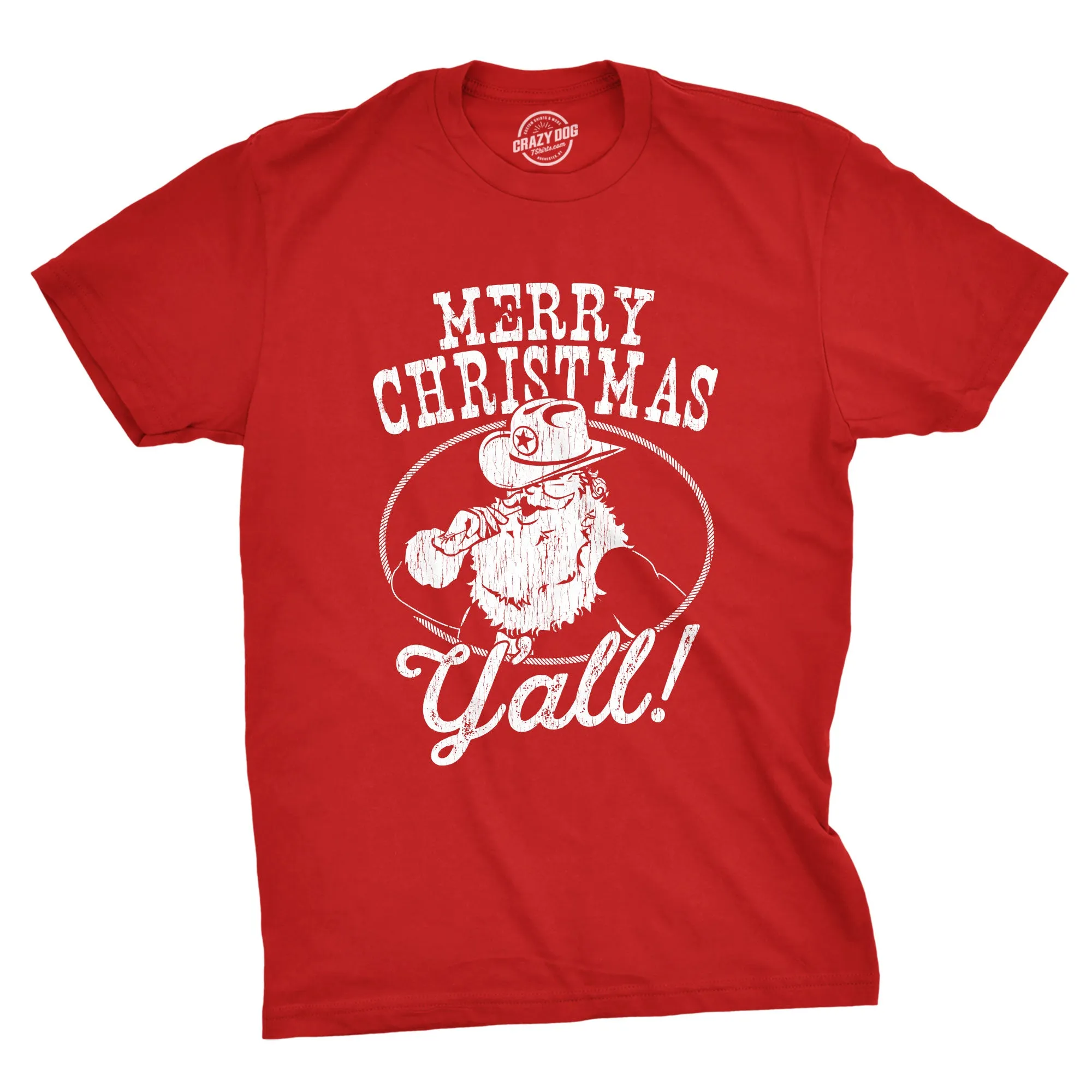 Merry Christmas Y'all Santa Men's T Shirt