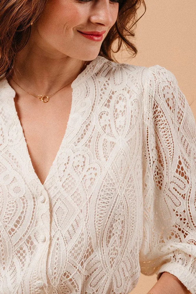 Misha Lace Blouse - Ecru