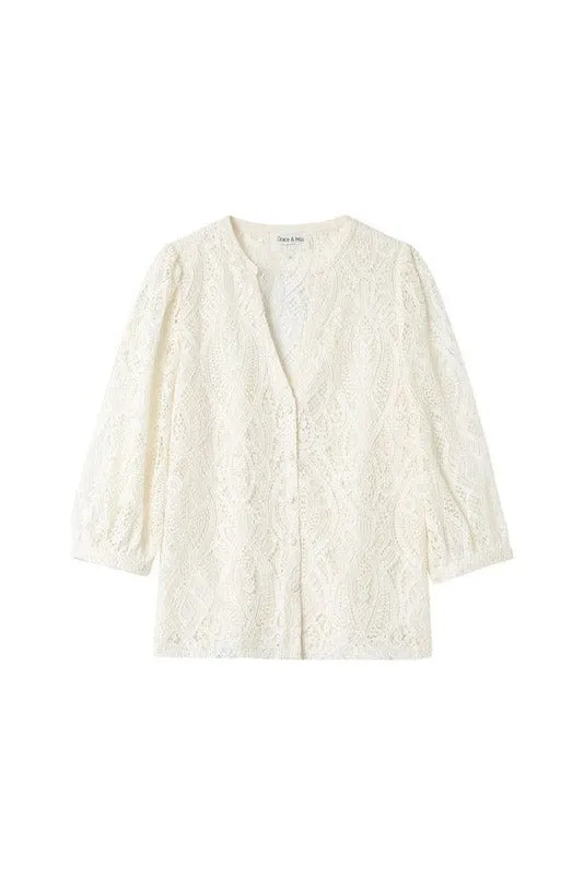 Misha Lace Blouse - Ecru