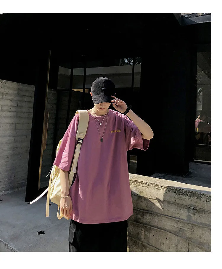 Mouse Short Sleeve T-Shirt Trendy ins All-Matching Summer Mid-Length Hip-Hop Loose T-Shirt