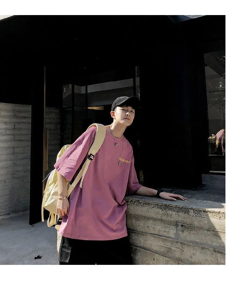 Mouse Short Sleeve T-Shirt Trendy ins All-Matching Summer Mid-Length Hip-Hop Loose T-Shirt