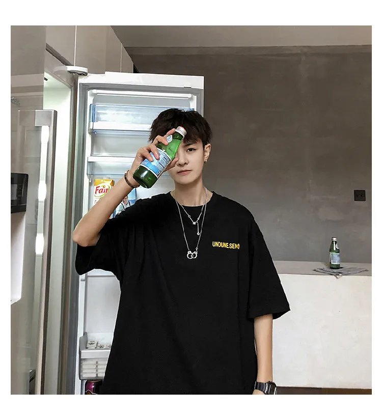 Mouse Short Sleeve T-Shirt Trendy ins All-Matching Summer Mid-Length Hip-Hop Loose T-Shirt