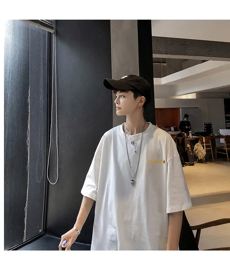 Mouse Short Sleeve T-Shirt Trendy ins All-Matching Summer Mid-Length Hip-Hop Loose T-Shirt