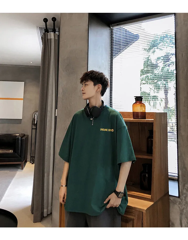 Mouse Short Sleeve T-Shirt Trendy ins All-Matching Summer Mid-Length Hip-Hop Loose T-Shirt