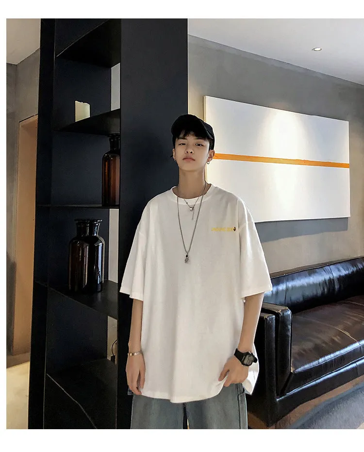 Mouse Short Sleeve T-Shirt Trendy ins All-Matching Summer Mid-Length Hip-Hop Loose T-Shirt