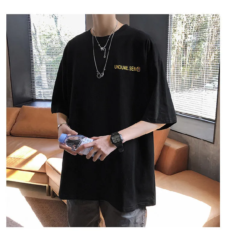 Mouse Short Sleeve T-Shirt Trendy ins All-Matching Summer Mid-Length Hip-Hop Loose T-Shirt