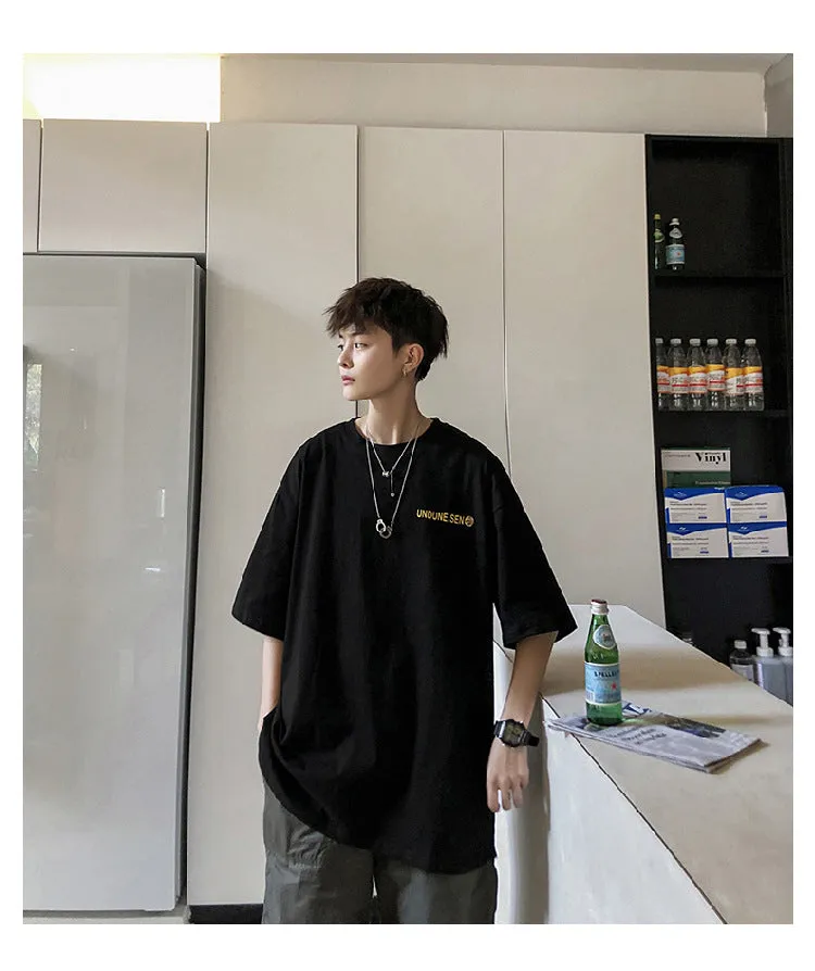 Mouse Short Sleeve T-Shirt Trendy ins All-Matching Summer Mid-Length Hip-Hop Loose T-Shirt