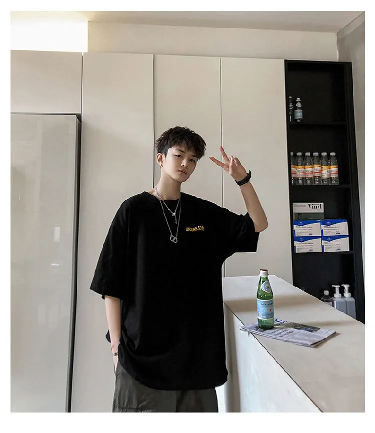 Mouse Short Sleeve T-Shirt Trendy ins All-Matching Summer Mid-Length Hip-Hop Loose T-Shirt