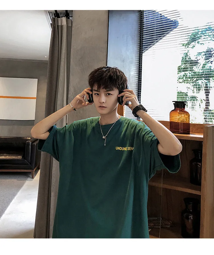 Mouse Short Sleeve T-Shirt Trendy ins All-Matching Summer Mid-Length Hip-Hop Loose T-Shirt