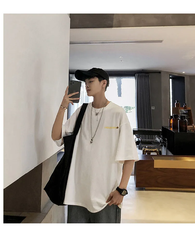 Mouse Short Sleeve T-Shirt Trendy ins All-Matching Summer Mid-Length Hip-Hop Loose T-Shirt