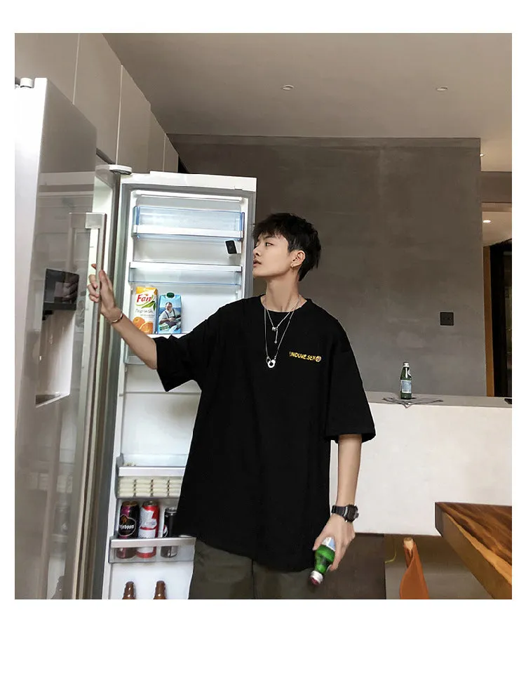 Mouse Short Sleeve T-Shirt Trendy ins All-Matching Summer Mid-Length Hip-Hop Loose T-Shirt