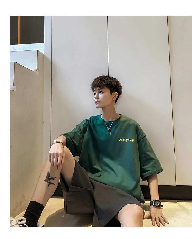 Mouse Short Sleeve T-Shirt Trendy ins All-Matching Summer Mid-Length Hip-Hop Loose T-Shirt