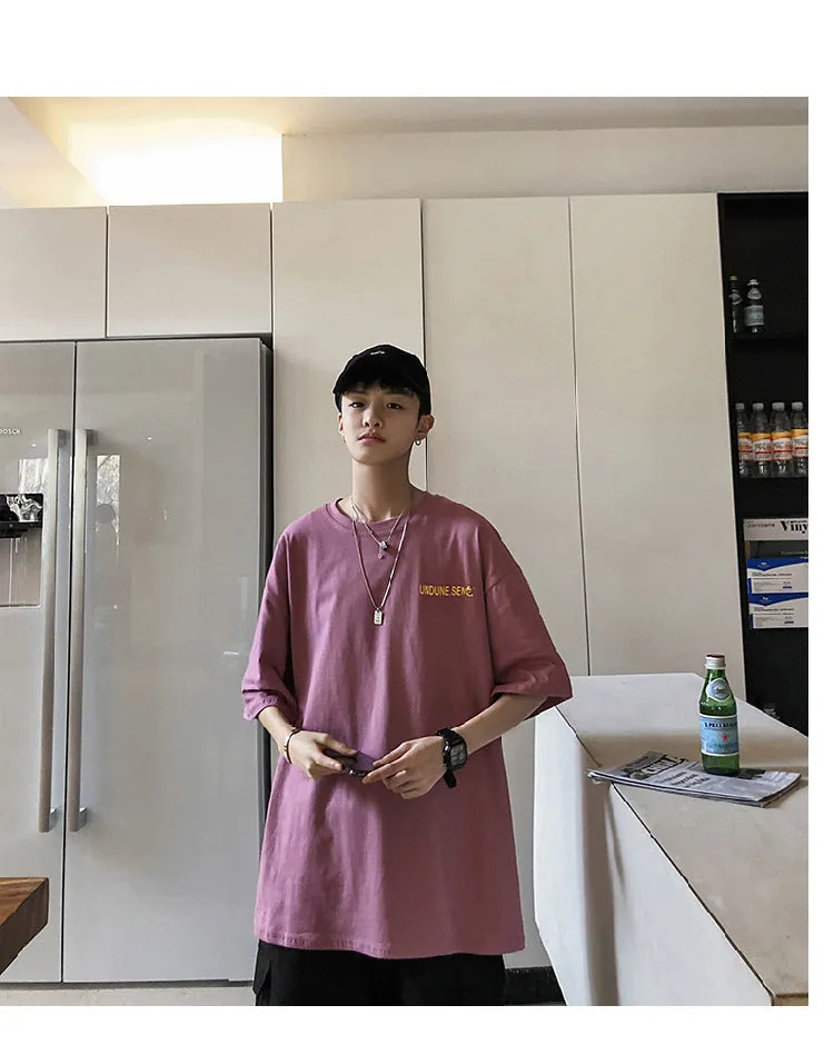 Mouse Short Sleeve T-Shirt Trendy ins All-Matching Summer Mid-Length Hip-Hop Loose T-Shirt
