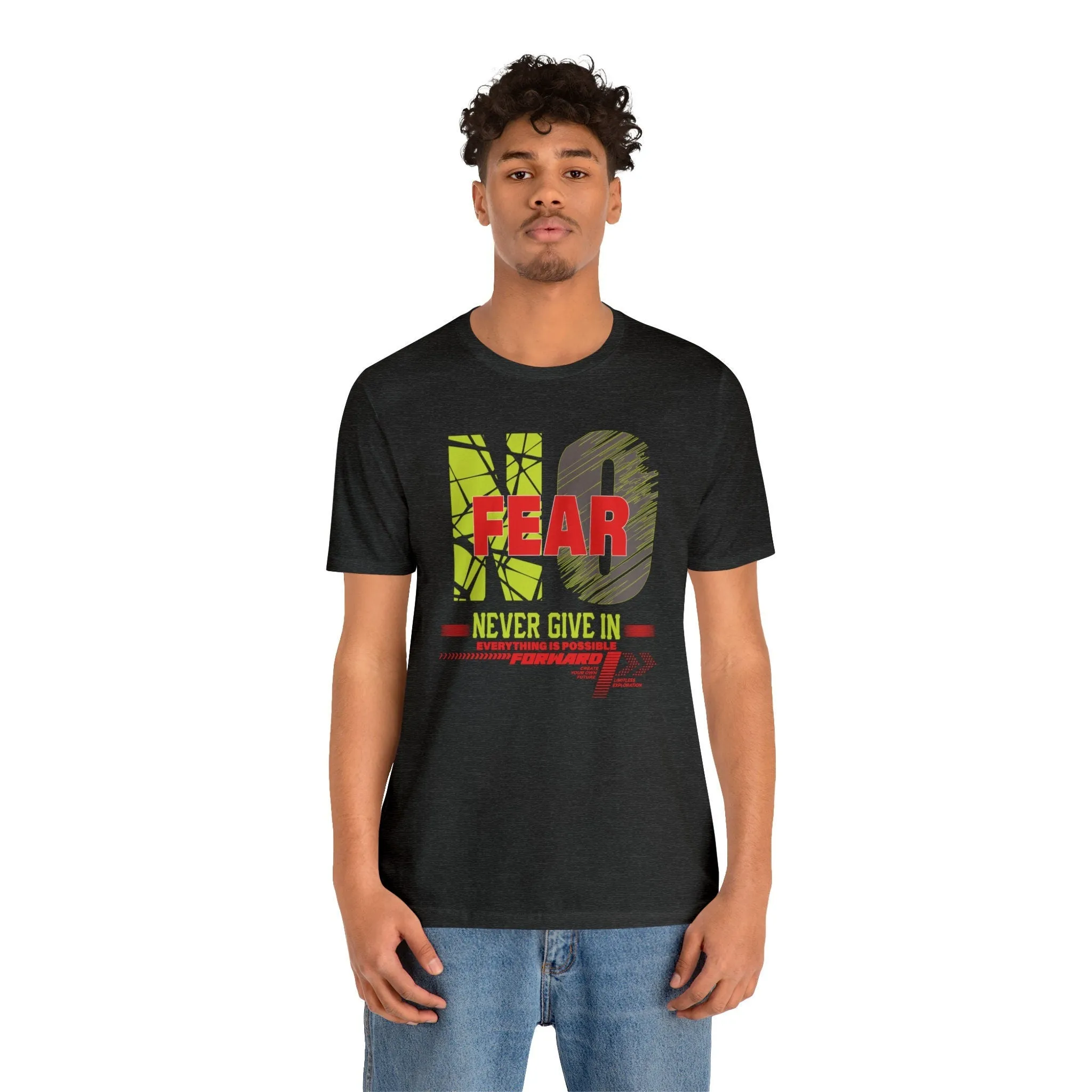 No Fears T-Shirt | M23 Designs funny graphics Apparel Unisex Jersey Short Sleeve Fearless T-shirt