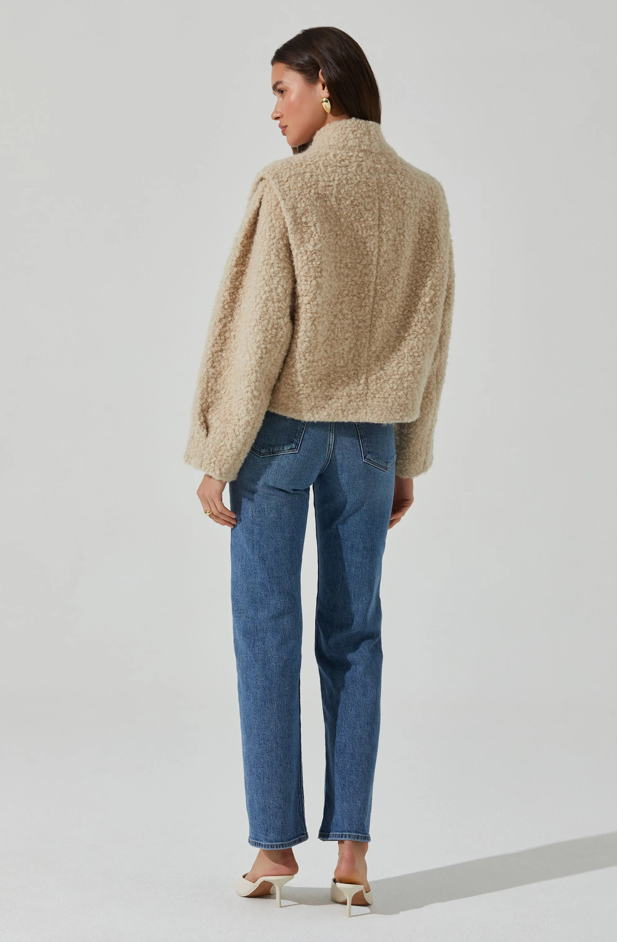 Nona Boxy Collarless Jacket