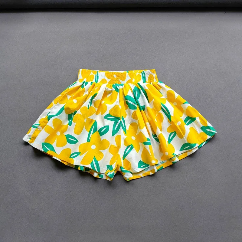 OleOle New Summer Fashionable Linen Mini Shorts Pants for Baby Girls (1 - 10 years)