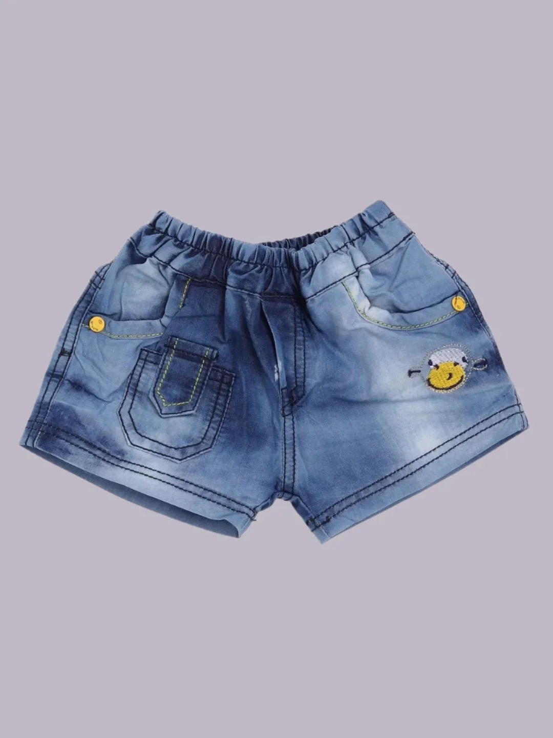 Olio Kids Boy’s Brown ‘Happy Dino’s Road’ T-Shirt and Denim Shorts Set