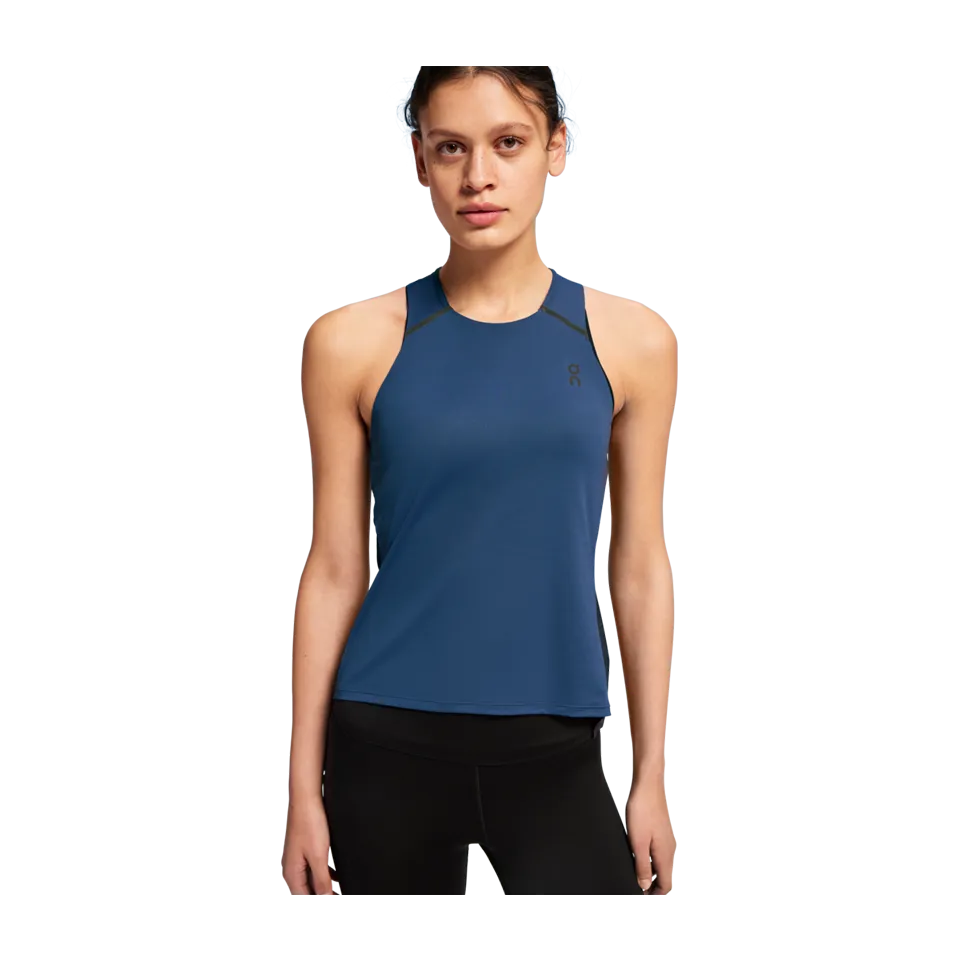 On Women's Performance Tank Denim/Navy