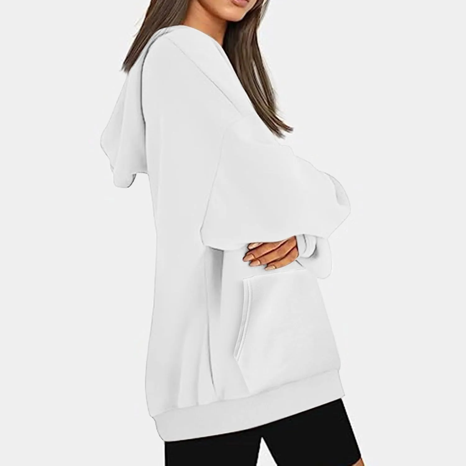 Oversized Hoodie For Women Trendy 2023 Fall Outfits Solid Long Sleeve Comfy Pullover Tops Dressy Casual Y2K Clothes