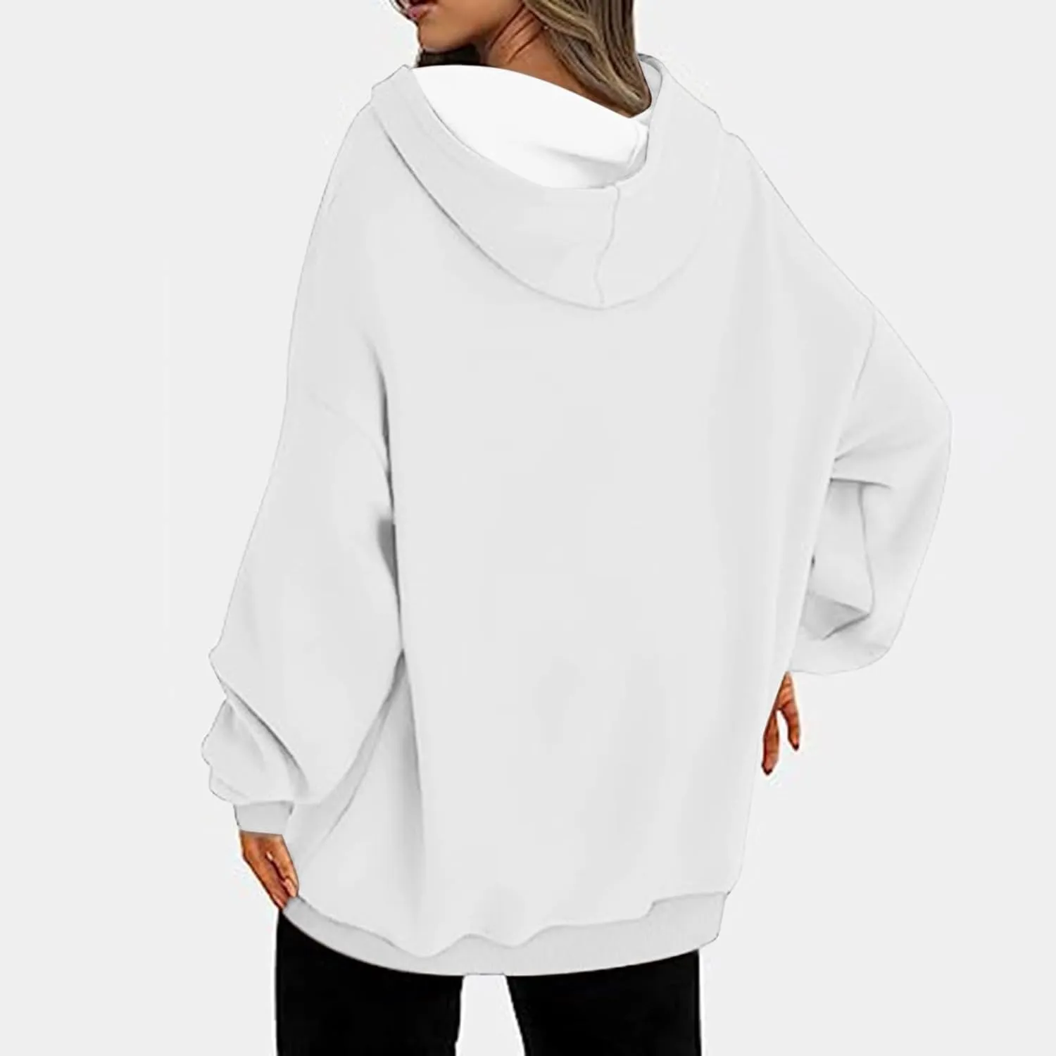Oversized Hoodie For Women Trendy 2023 Fall Outfits Solid Long Sleeve Comfy Pullover Tops Dressy Casual Y2K Clothes