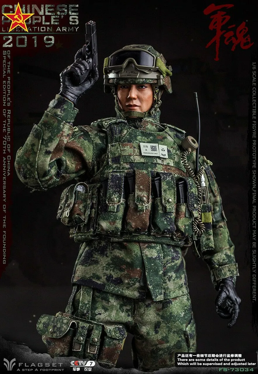 People's Liberation Army - Type 07 Camo MOLLE Plater Carrier w/Pouches
