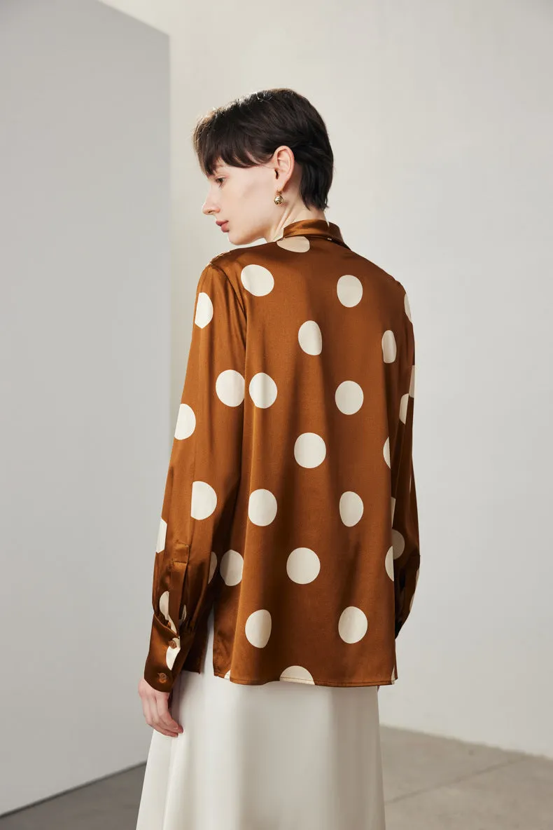 Polka-dot Silk Shirt