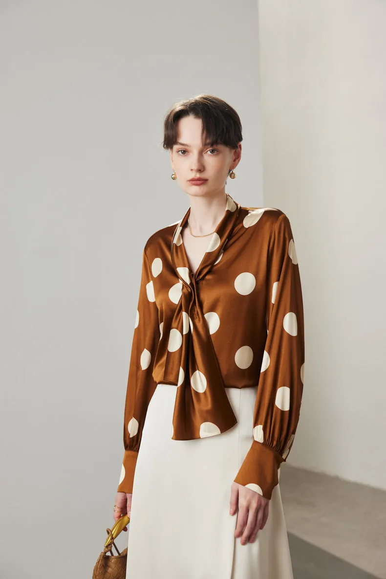 Polka-dot Silk Shirt