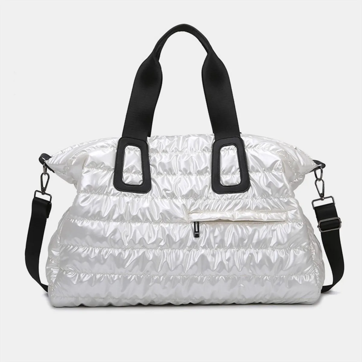 Quilted Nylon Oversize Travel Bag- 5 Color Options