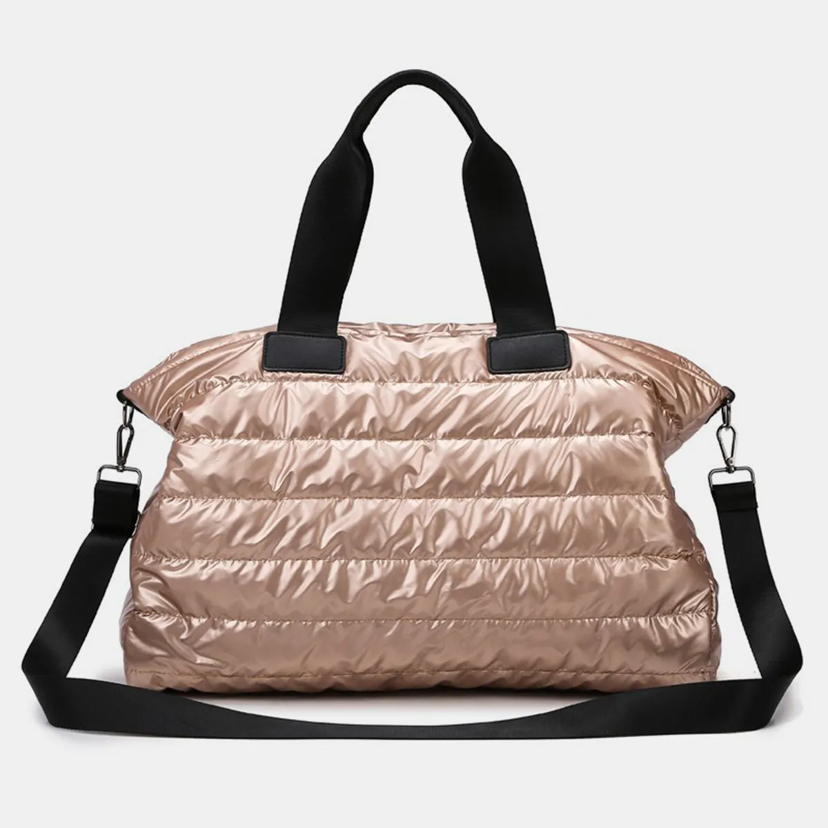Quilted Nylon Oversize Travel Bag- 5 Color Options