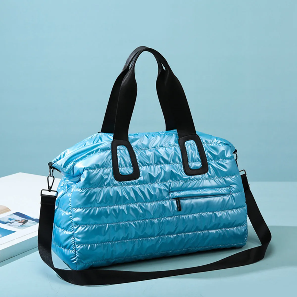 Quilted Nylon Oversize Travel Bag- 5 Color Options