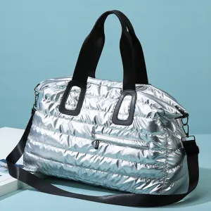 Quilted Nylon Oversize Travel Bag- 5 Color Options
