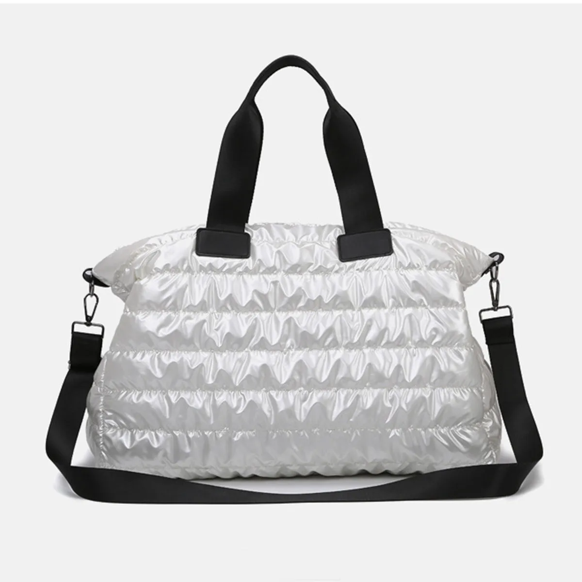 Quilted Nylon Oversize Travel Bag- 5 Color Options