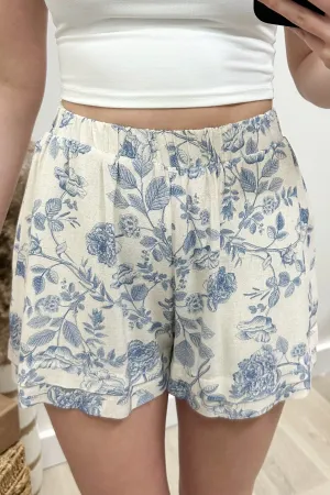 "Out & About" Shorts (Blue Blossom)