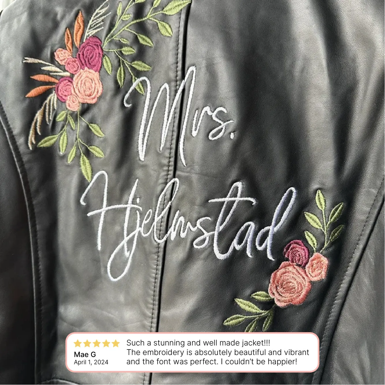 (Real Leather) Custom Mrs Leather Jacket