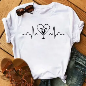 Round Neck Loose Fit Cropped T-shirt - GlamzLife